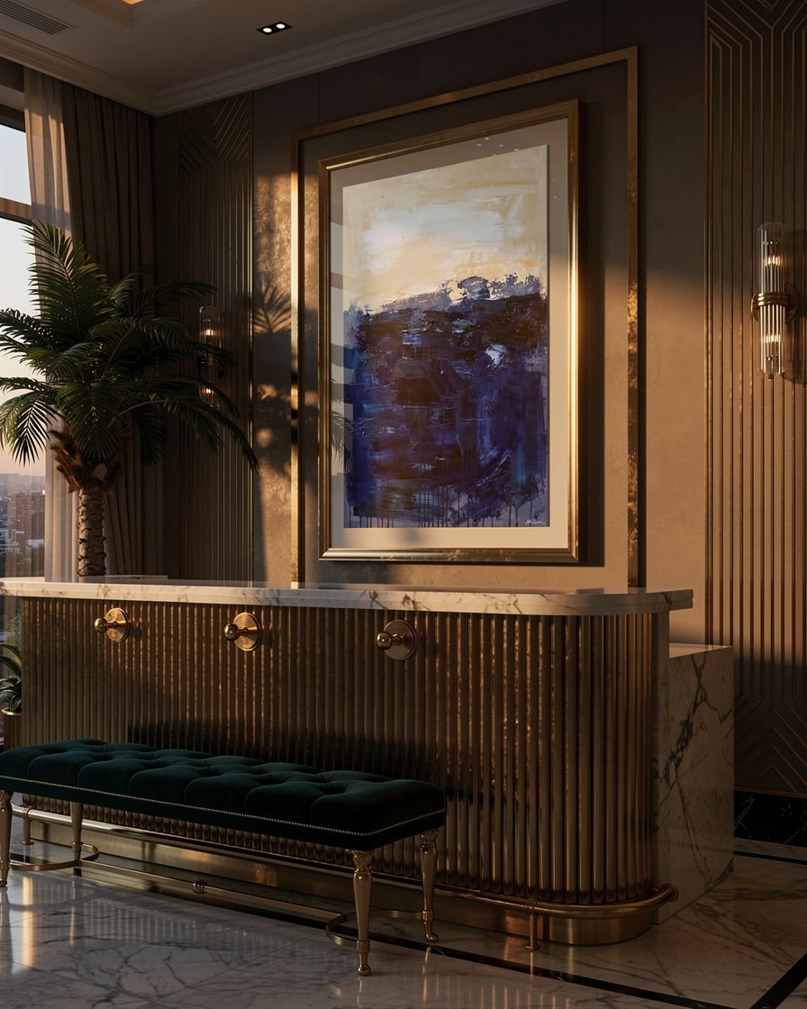 Blue Mass — Lobby — Expressionist Painting