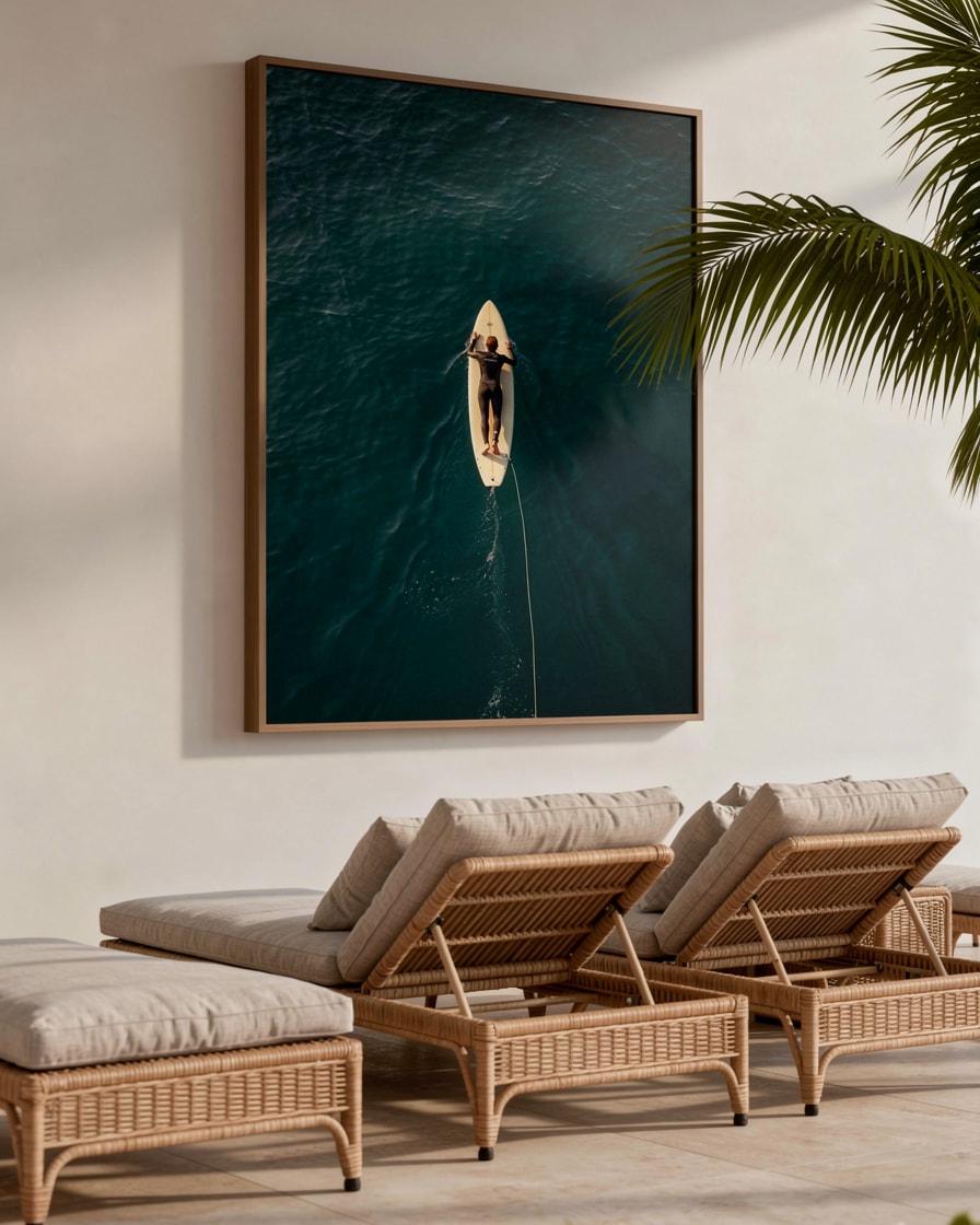 Surfer Paddle — Outdoor — Contemporary Sports Art