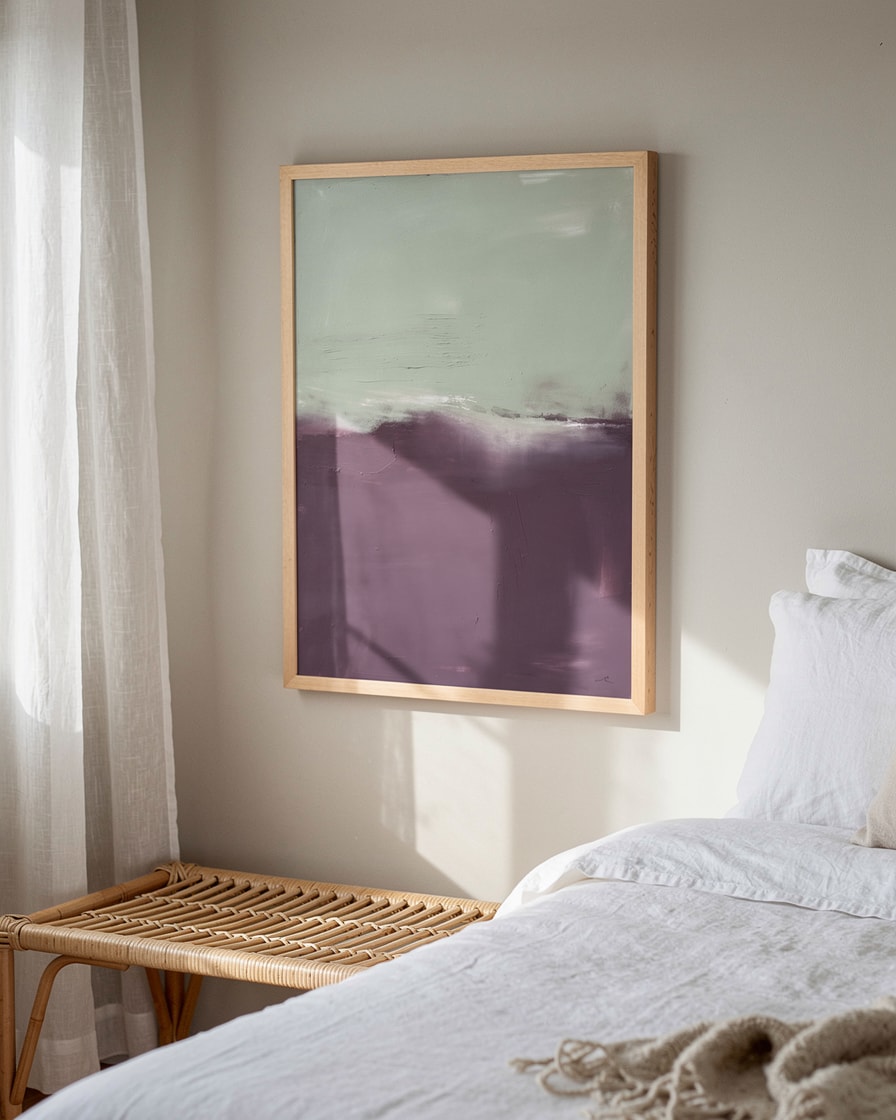 Soft Horizon — Bedroom — Contemporary Abstract Painting