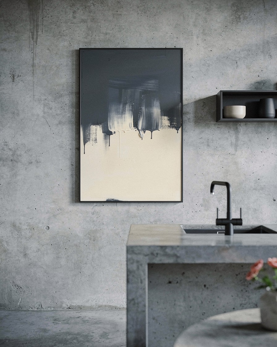 Grey Divide — Kitchen — Expressionist Painting