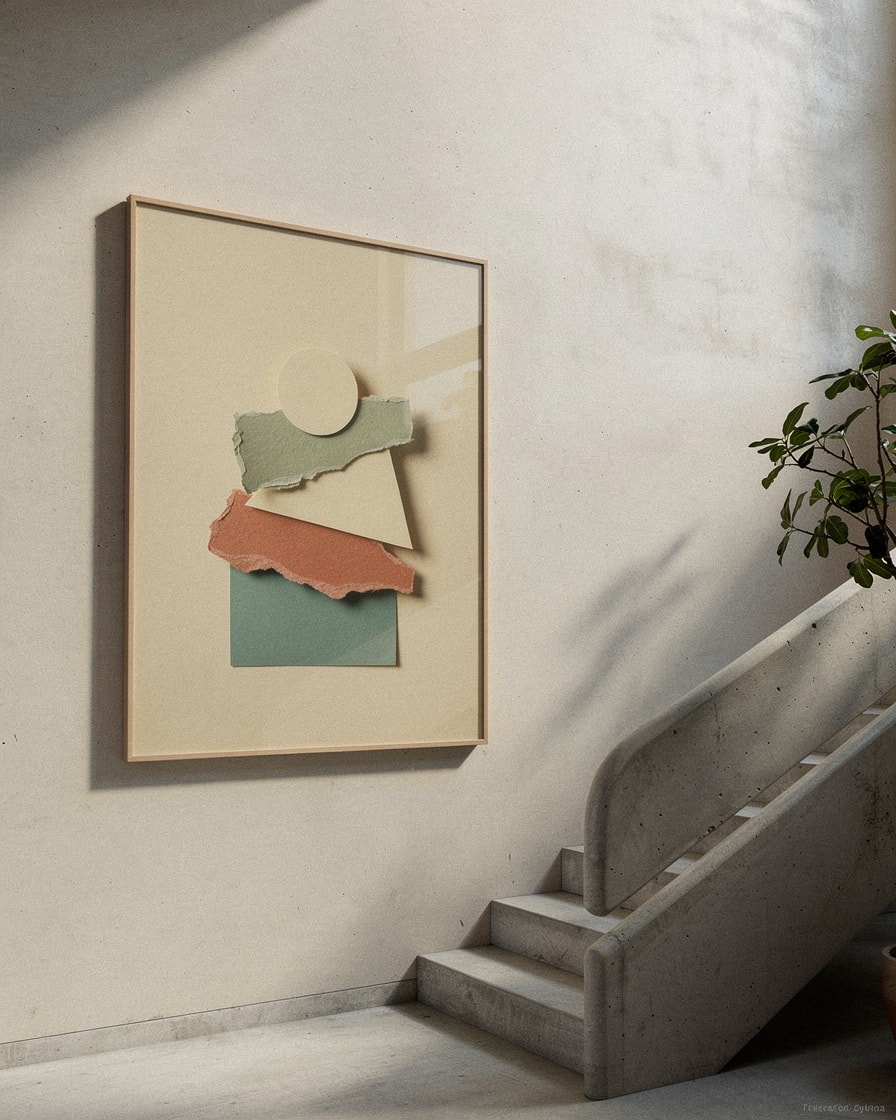 Stacked Mass — Hallway — Modern Collage Art