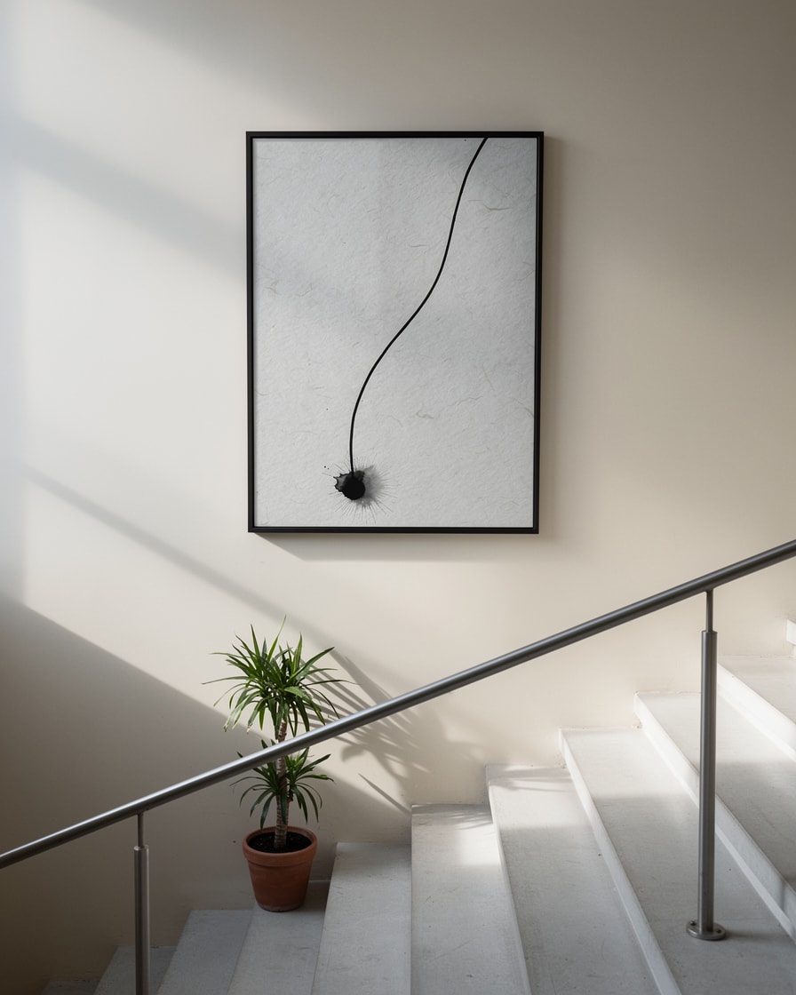Falling Line — Hallway — Contemporary Ink Art