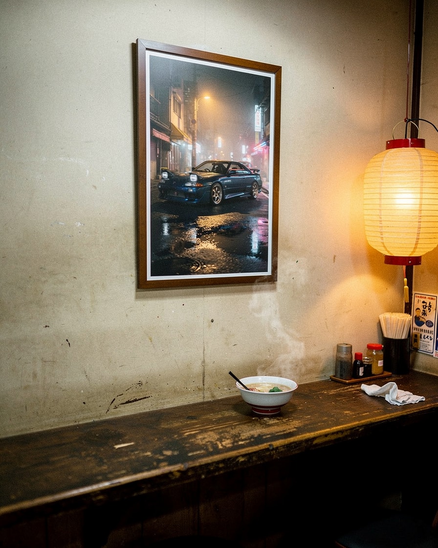 Tokyo Wet Street — Restaurant — Automotive Art
