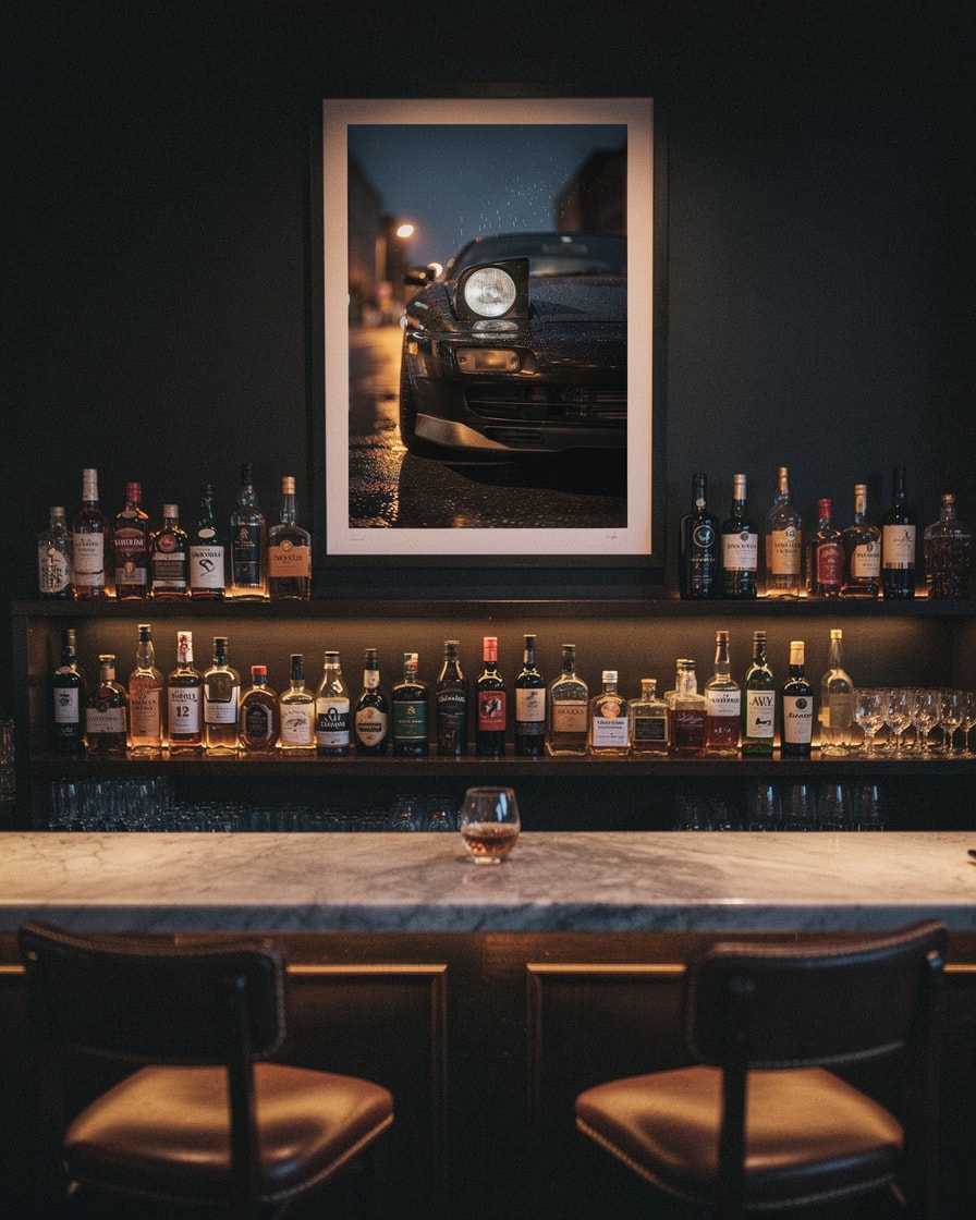 The Headlight, Night — Bar — Automotive Art