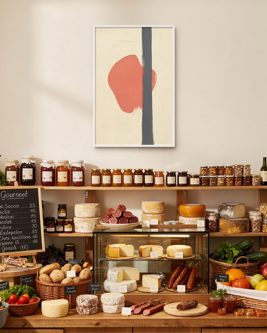 Two Layered Forms — Restaurant — Contemporary Abstract Painting