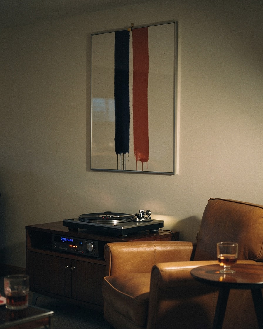 The Vertical Strokes — Lounge — Expressionist Painting