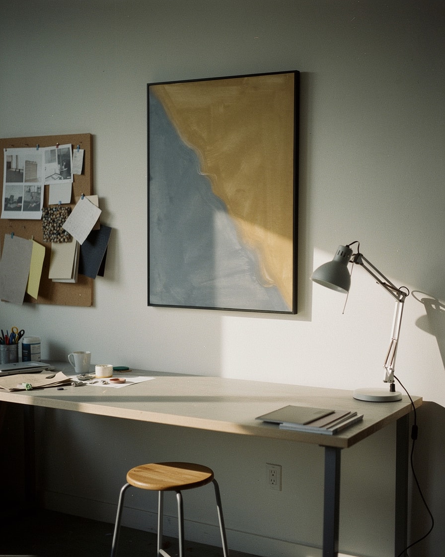 Quiet Diagonal — Office — Contemporary Abstract Painting