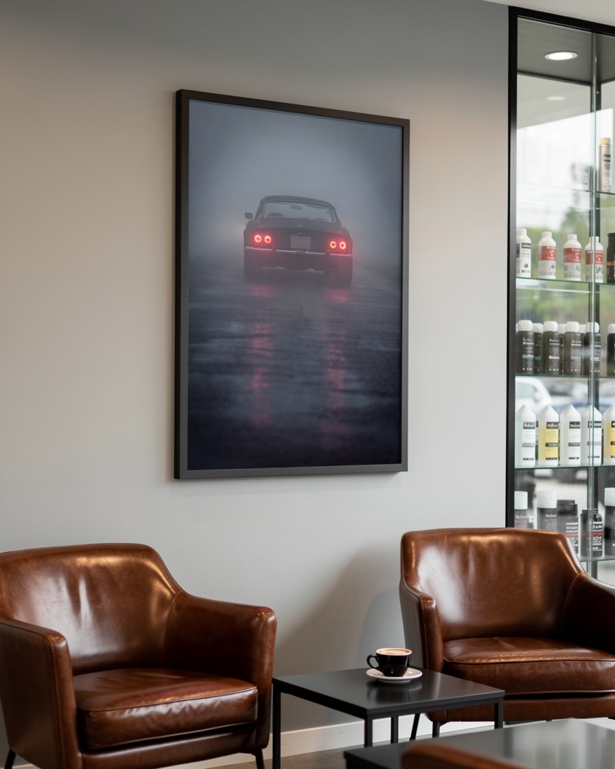 Taillights in Fog — Lounge — Automotive Art