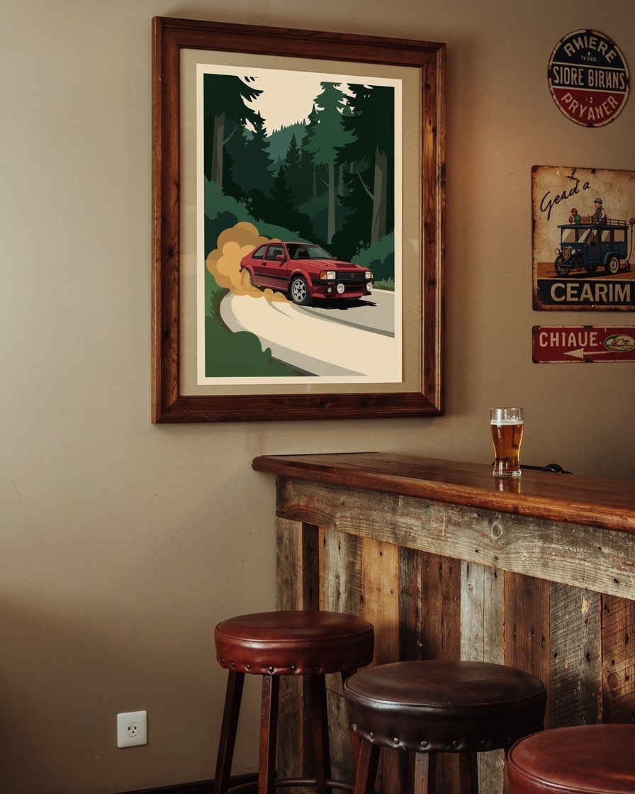 Rally Stage Poster — Bar — Automotive Art