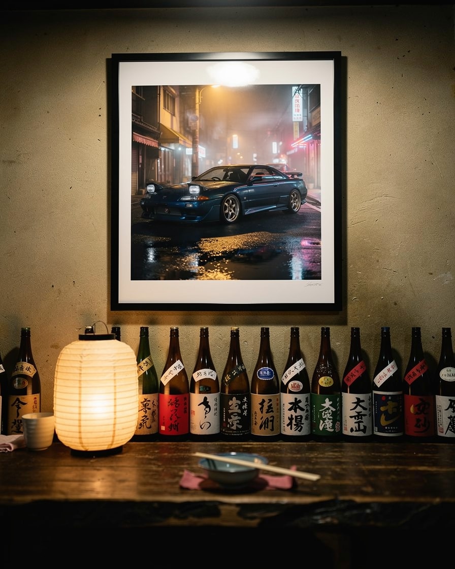 Tokyo Wet Street — Bar — Automotive Art
