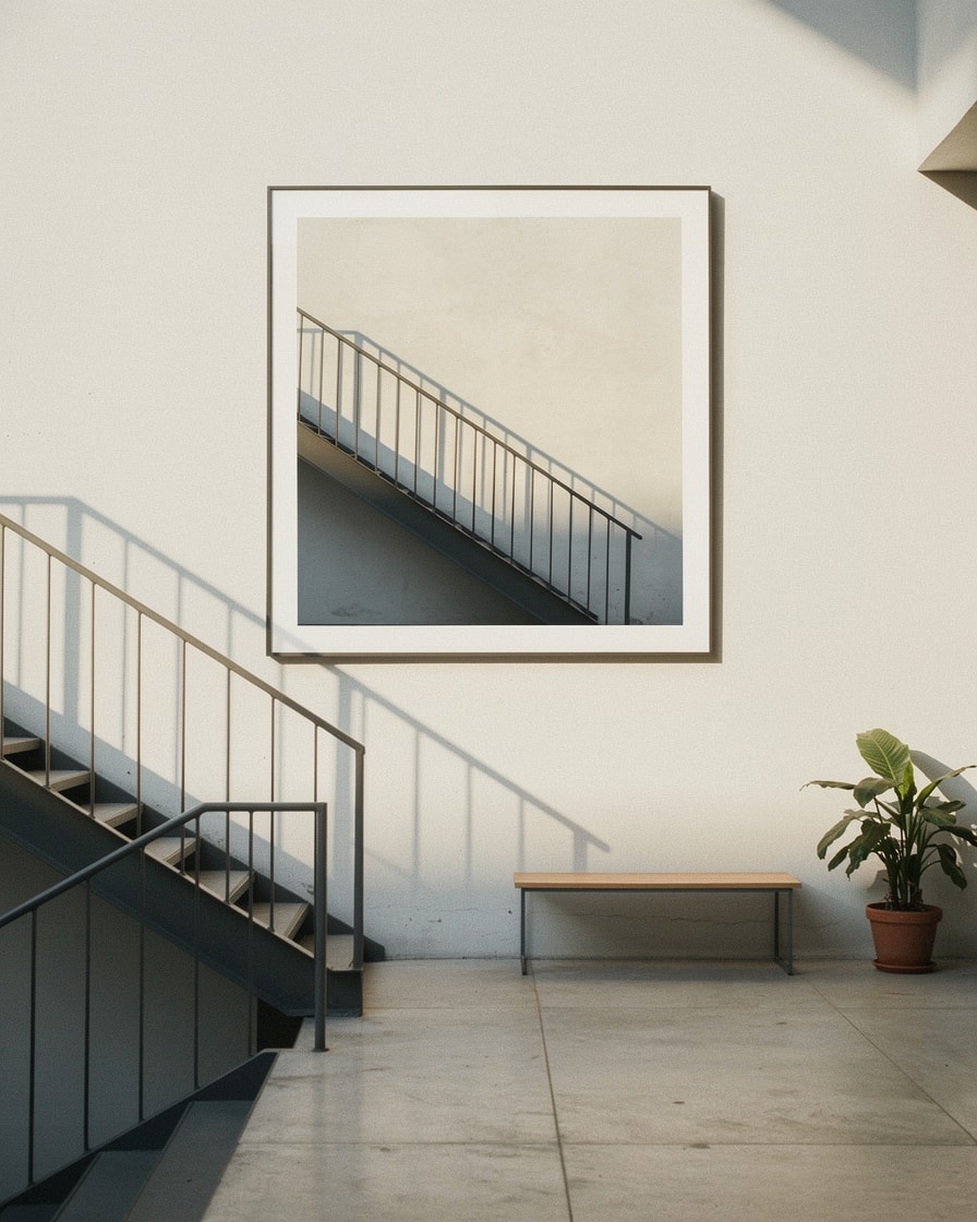 Stair-Rail Shadow — Hallway — Street Objects
