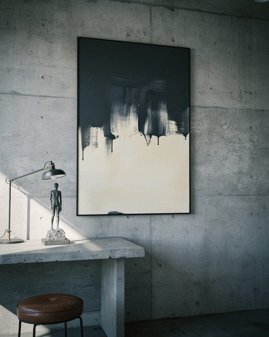 The Grey Divide — Office — Expressionist Painting