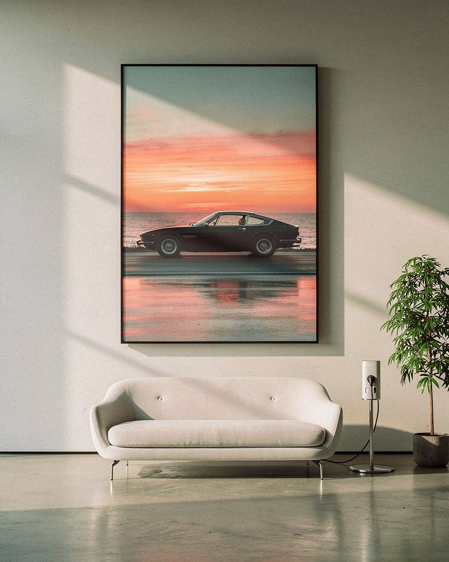 Three-Quarter Silhouette — Retail — Automotive Art