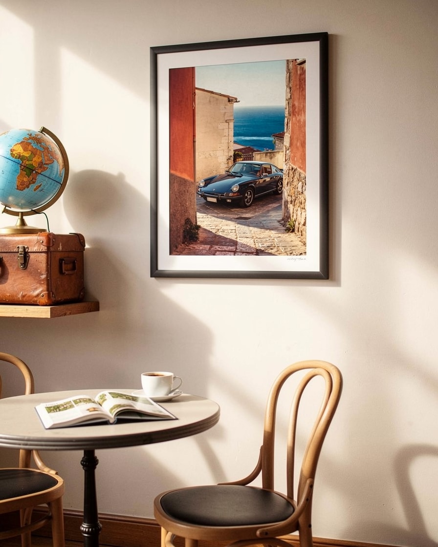 Mediterranean Arrival — Cafe — Automotive Art
