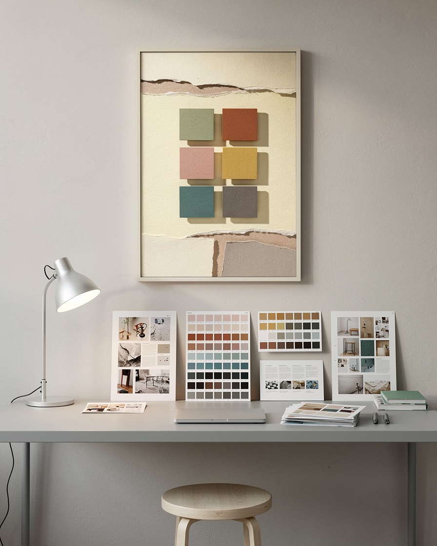 Grid Fragments — Office — Modern Collage Art