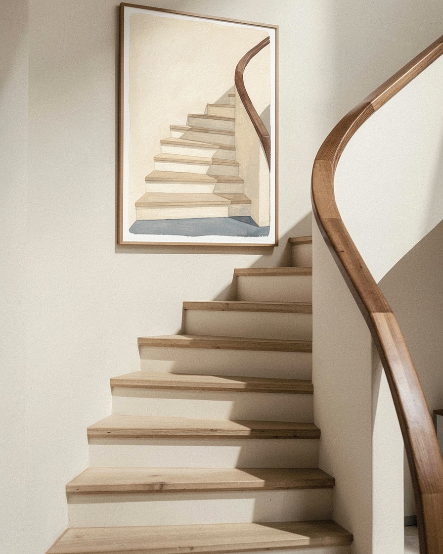 The Stairway — Hallway — Digital Gouache Illustration
