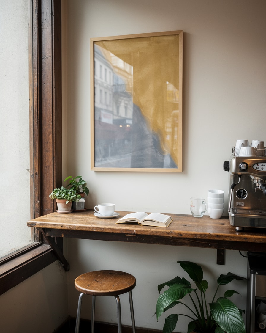 Quiet Diagonal — Cafe — Contemporary Abstract Painting