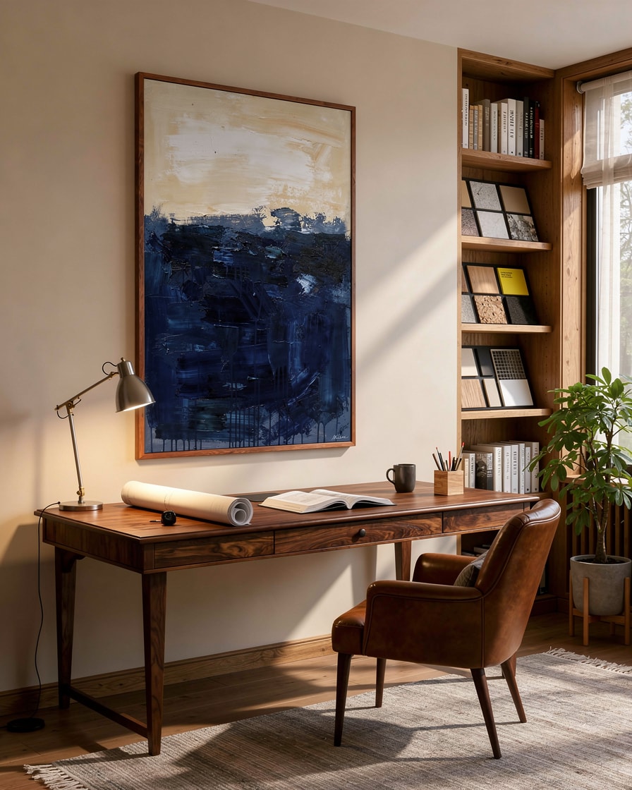 The Blue Mass — Office — Expressionist Painting