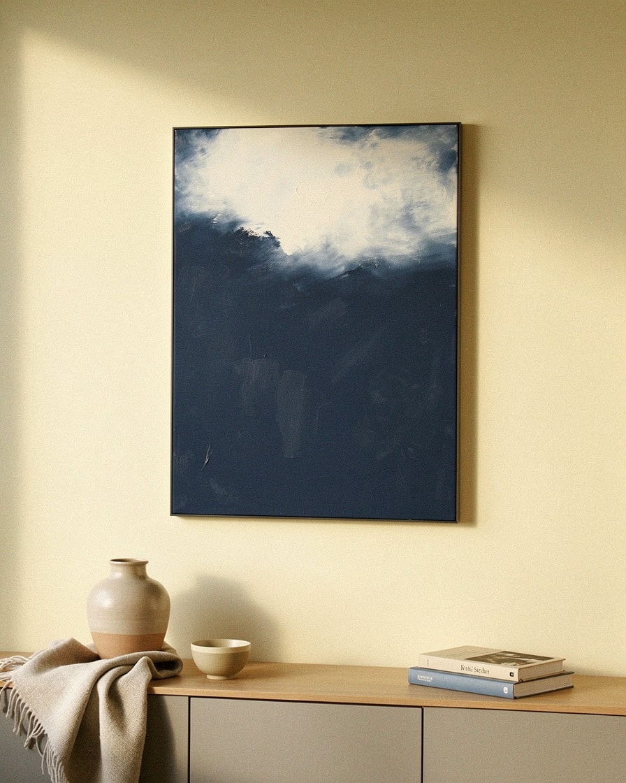 Dark Field with Soft Light — Contemporary Abstract Painting