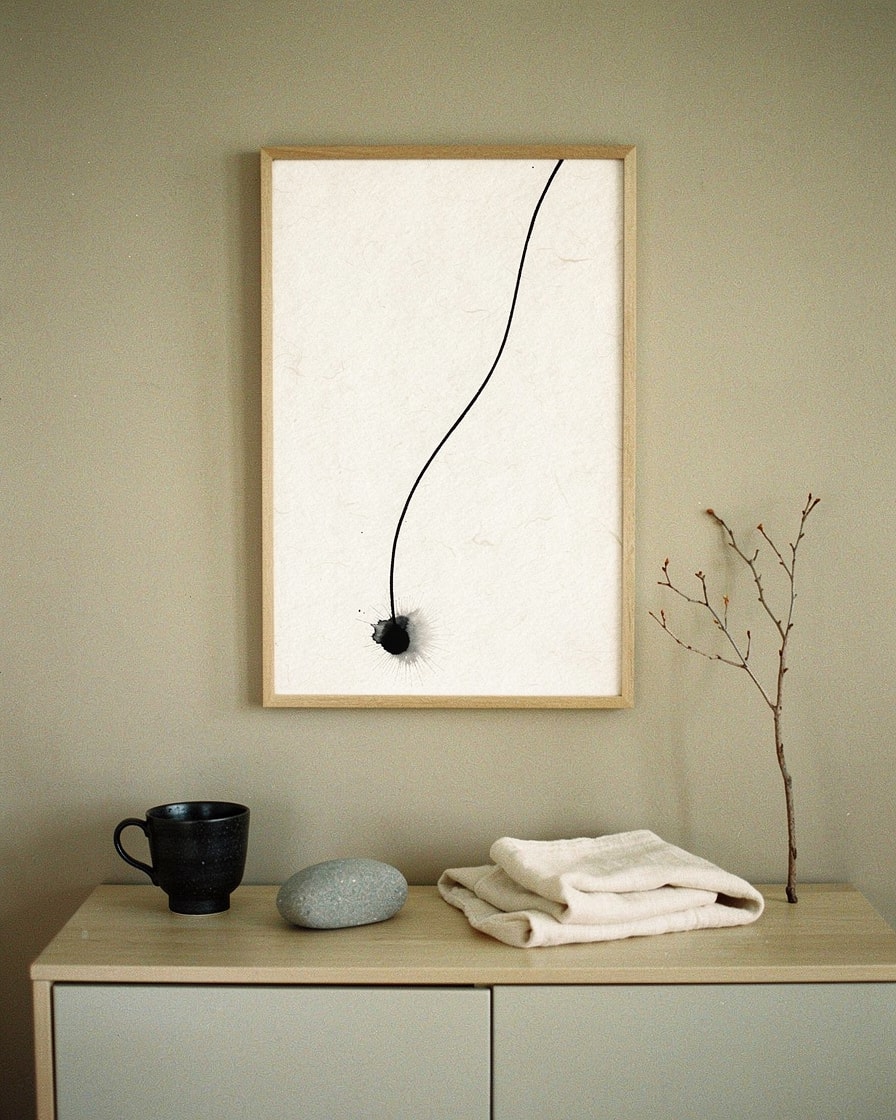 The Falling Line — Contemporary Ink Art