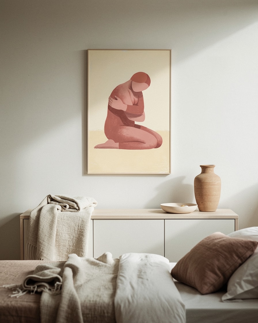 The Self-Embrace — Modern Figurative Art
